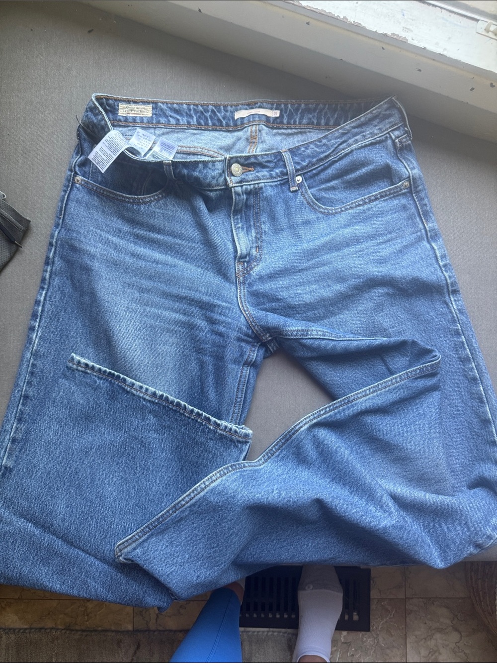 Levi's Women's Low Loose Wide Leg Blue Denim Jeans